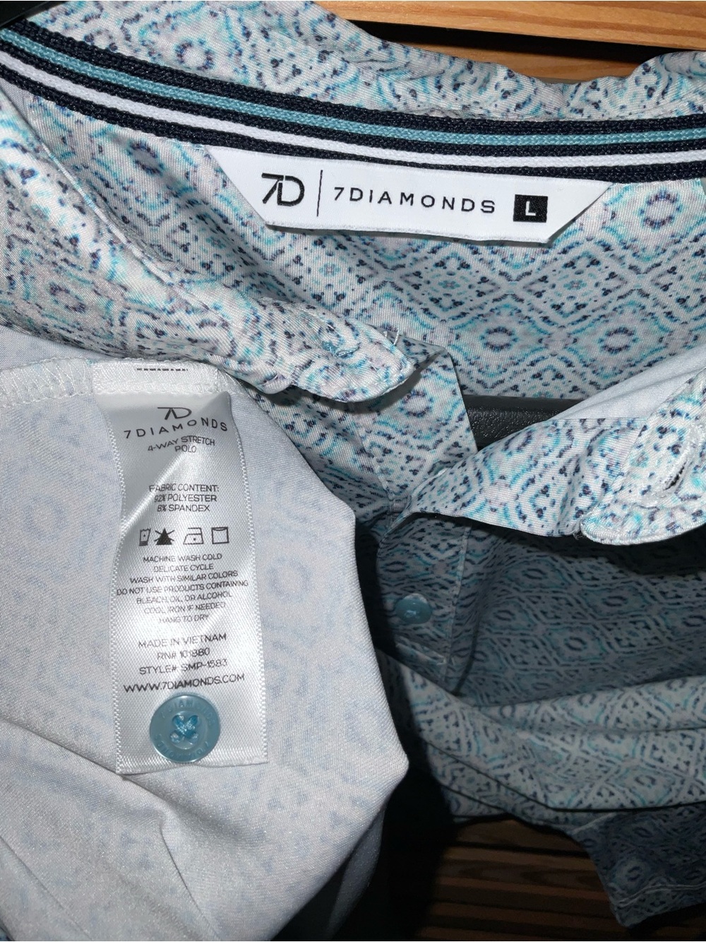 7 Diamonds Mens Polo
Size: Large